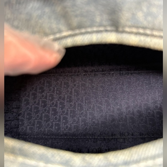 Christian Dior Medium Denim Cannage Lady Dior Bag with Acrylic Handles - Picture 10 of 14